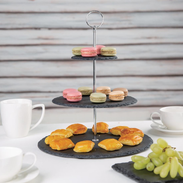 Olympia 3 Tier Slate Afternoon Tea Stand GF991