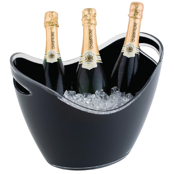 APS Black Acrylic Wine And Champagne Bucket Large CF311