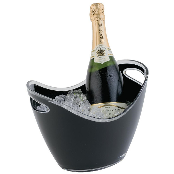 APS Black Acrylic Wine And Champagne Bucket CF312