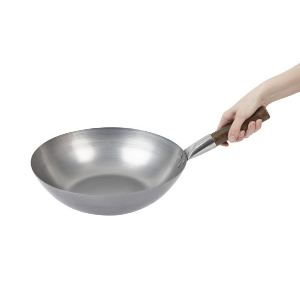 London Wok Flat Bottom Wok 330mm GJ494