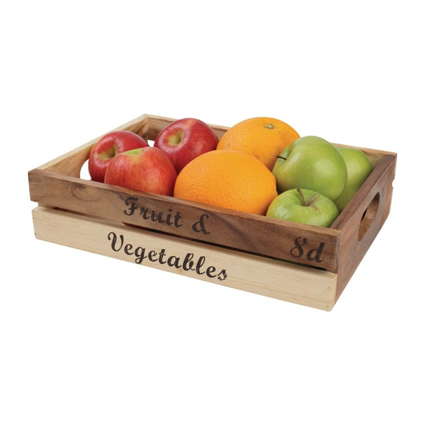 T&G Rustic Wooden Fruit and Veg Crate GL066