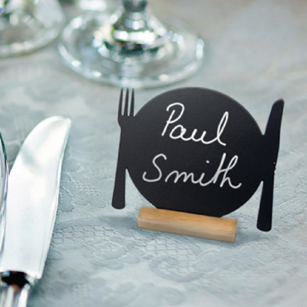 Securit Mini Plate Shaped Blackboards (Pack of 3) GL112