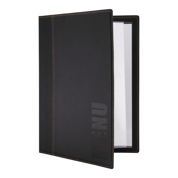 Securit Contemporary Menu Cover Black A4 H713