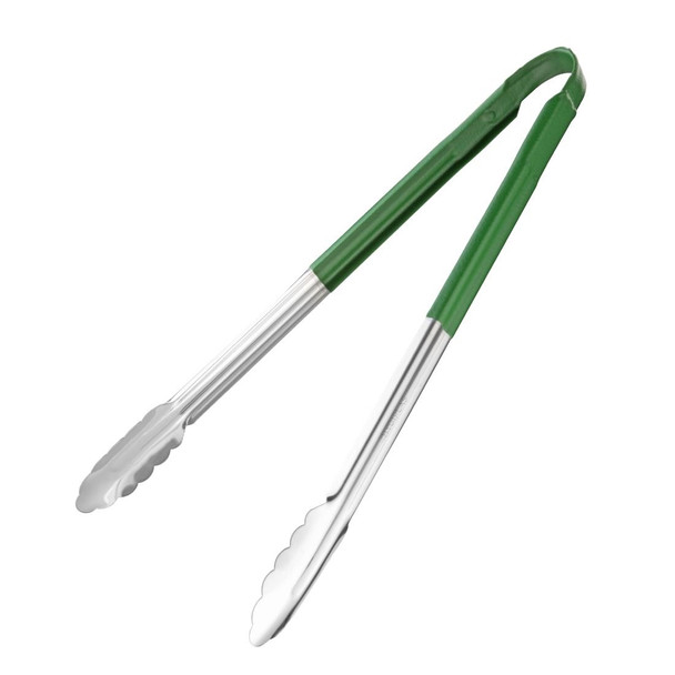 Hygiplas Colour Coded Serving Tong Green 405mm HC851