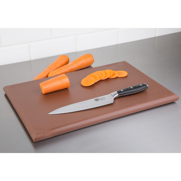 Hygiplas Extra Thick High Density Brown Chopping Board Standard J035