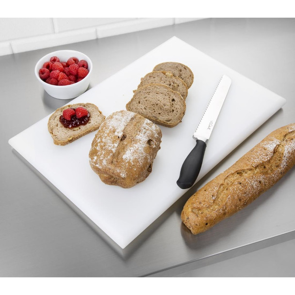 Hygiplas Extra Thick High Density White Chopping Board Standard J038