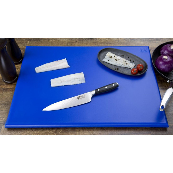 Hygiplas Extra Thick High Density Blue Chopping Board Large J042