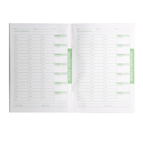 Temperature Log Book J201