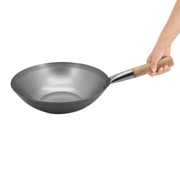 Vogue Mild Steel Wok Flat Base 330mm K296