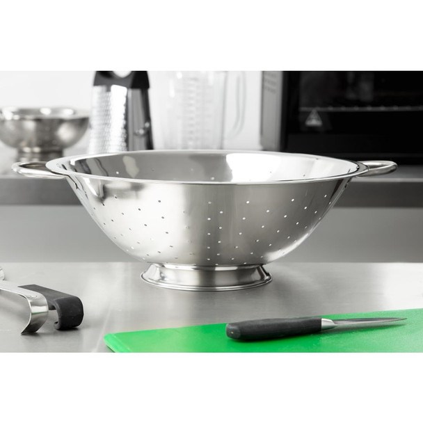 Vogue Stainless Steel Colander 14" K349