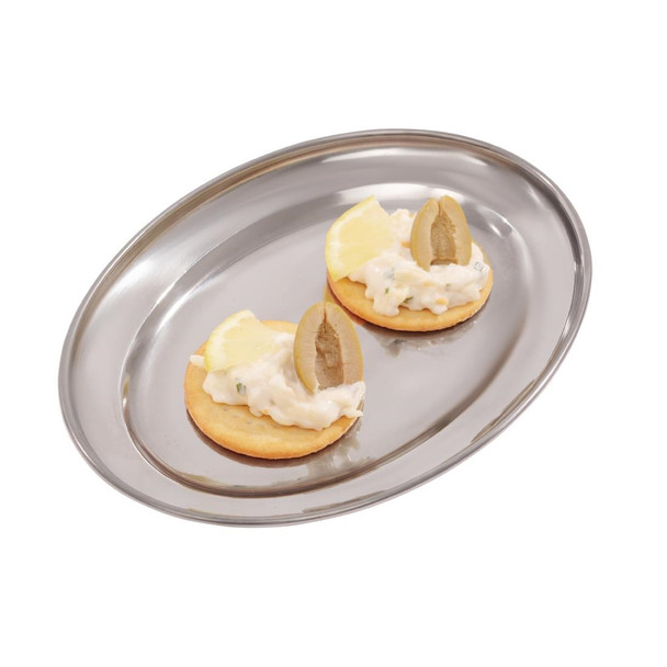 Olympia Stainless Steel Oval Serving Tray 200mm K360