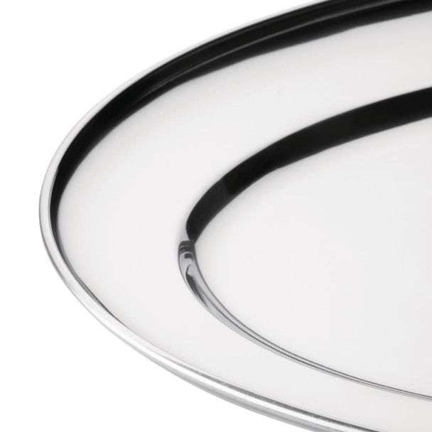 Olympia Stainless Steel Oval Serving Tray 605mm K369