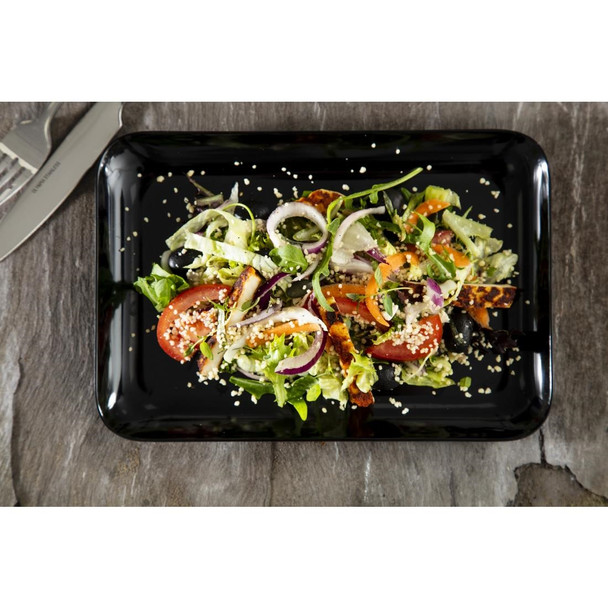 Dalebrook Melamine Small Rectangular Platter Black 240mm L289