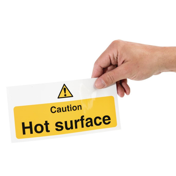 Vogue Caution Hot Surface Sign L848