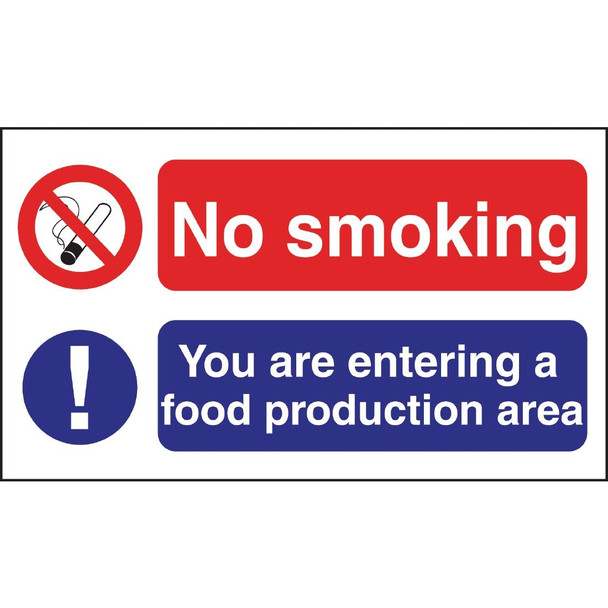 Vogue No Smoking Food Production Sign L906