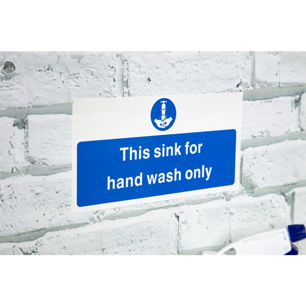 Vogue Hand Wash Only Sign L952