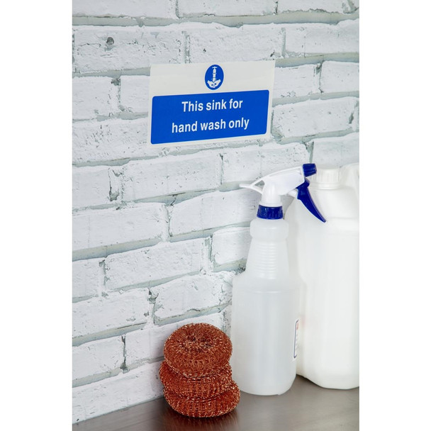 Vogue Hand Wash Only Sign L952