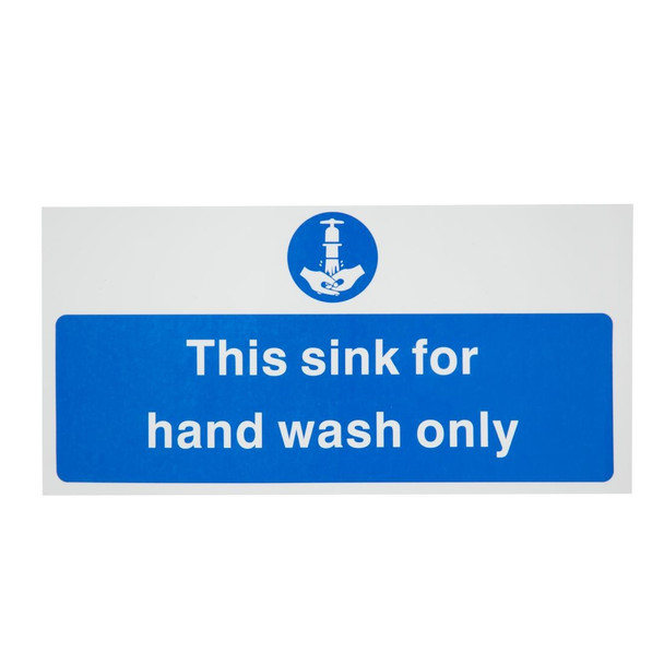 Vogue Hand Wash Only Sign L952