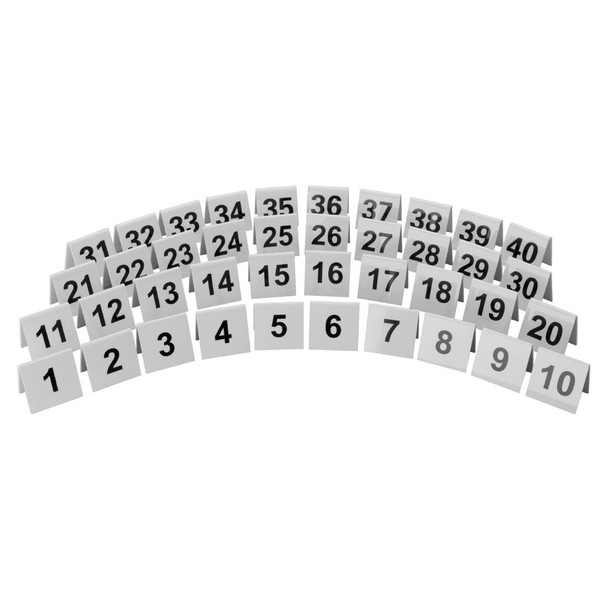 Beaumont Perspex Table Numbers 31-40 L984
