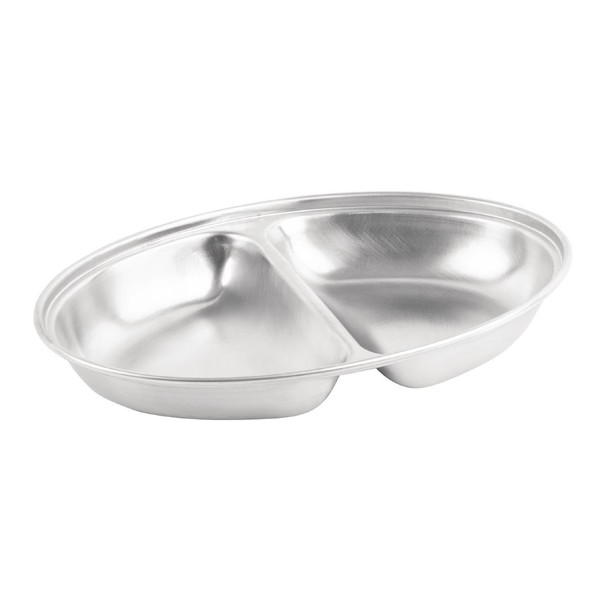 Olympia Oval Vegetable Dish Two Compartments 200mm P184