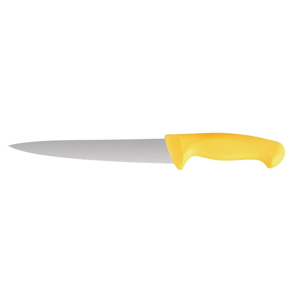 Vogue Yellow Handle 6 Piece Knife Set with Wallet S852
