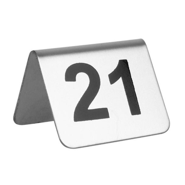 Olympia Stainless Steel Table Numbers 21-30 (Pack of 10) U048