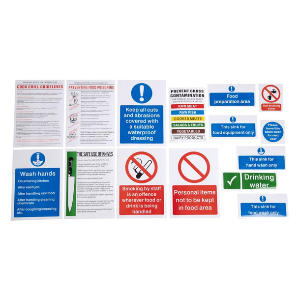 Vogue Food Preparation Sign Pack W192