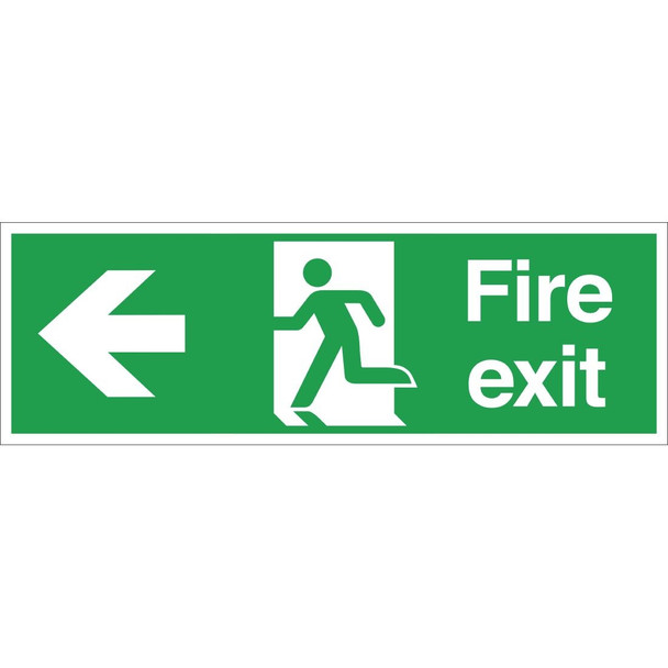 Fire Exit Sign Arrow Left W303