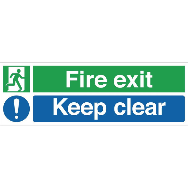 Fire Exit Keep Clear Sign W311