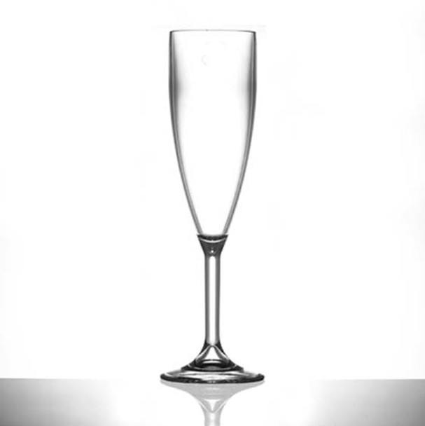 BBP Premium Polycarbonate Flute Glass 6.6oz/187ml 12 Pack