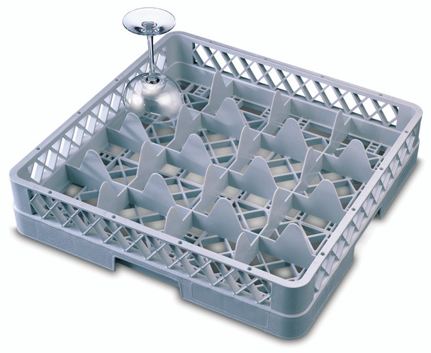 Genware 16 Comp Glass Rack With 1 Extender