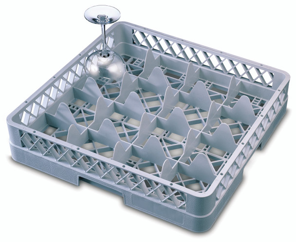 Genware 16 Comp Glass Rack With 4 Extenders