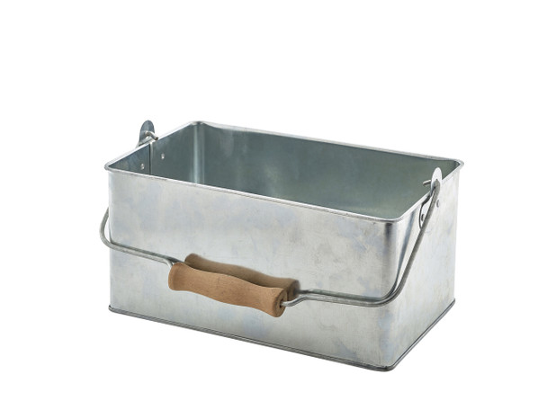 Galvanised Steel Rectangular Table Caddy 24.5x15.5x12.5cm