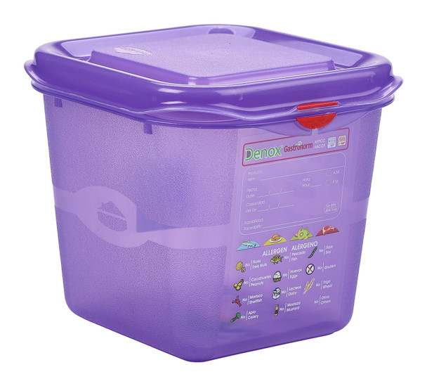 Allergen GN Storage Container 1/6 150mm Deep 2.6L 12 Pack