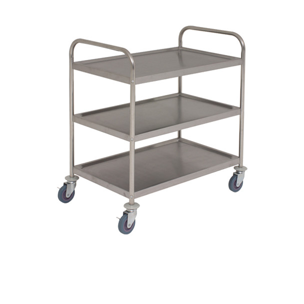 S/St. Trolley 85.5L X 53.5W X 93.3H 3 Shelves