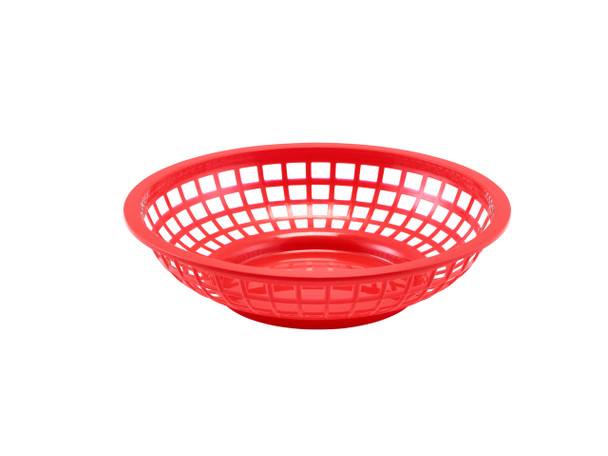 GenWare Round Fast Food Basket Red 20cm 6 Pack
