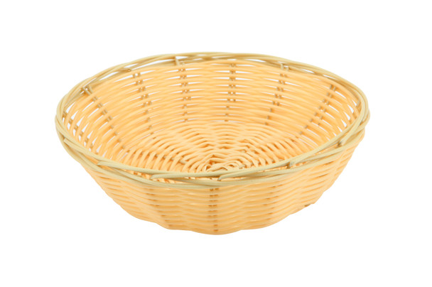 Round Polywicker Basket 7"Dia X 2" Deep 12 Pack