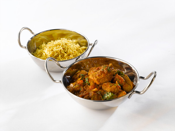 Stainless Steel Balti Dish 13cm(5")With Handl 12 Pack