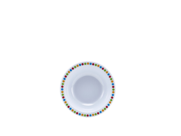 Genware Melamine 6" Bowl- Coloured Circles 12 Pack