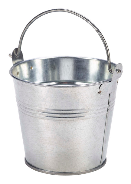 Galvanised Steel Serving Bucket 10cm Dia 12 Pack