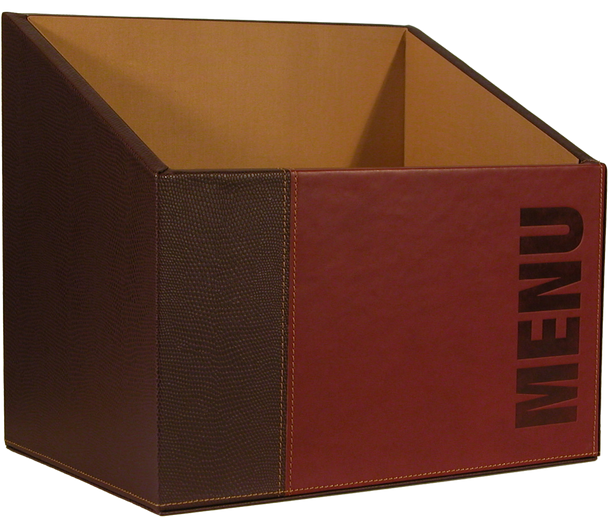 Contemporary Menu Box + 20 A4 Wine Red Menus Group Image