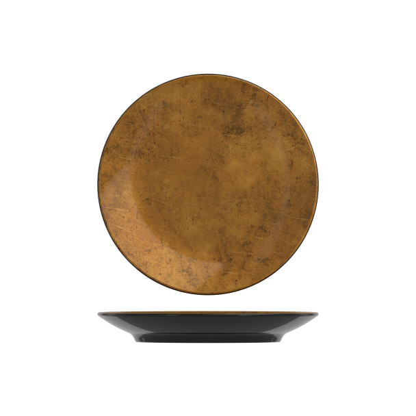 Copper/Black Melamine Plate 26cm 6 Pack