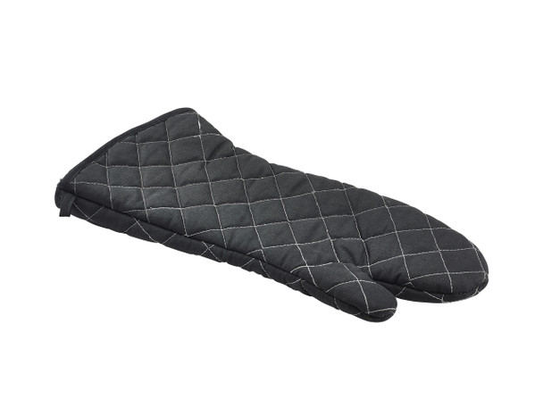 Flame Retardant 17" Black Oven Mitt (Pair)