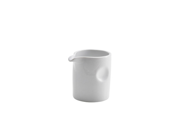 Genware Porcelain Pinched Solid Milk Jug 8.5cl/3oz 12 Pack