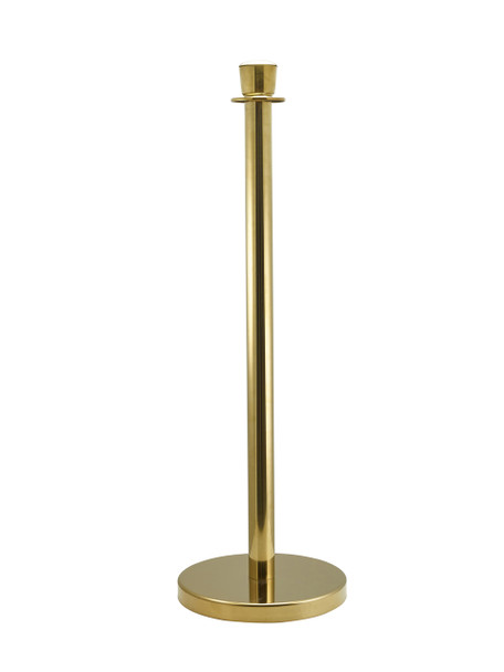 Genware Brass Plated Barrier Post 2 Pack