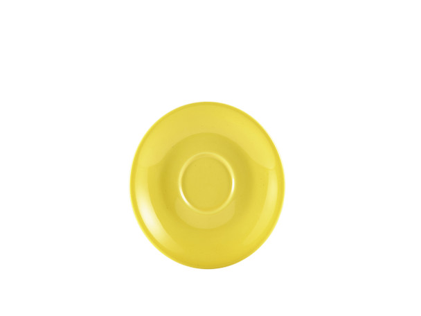 Genware Porcelain Yellow Saucer 12cm 6 Pack