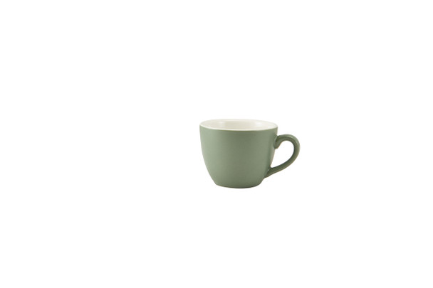 GenWare Porcelain Matt Sage Bowl Shaped Cup 9cl/3oz 6 Pack