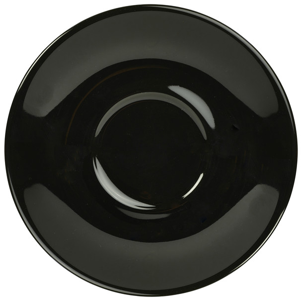 Genware Porcelain Black Saucer 12cm/4.75" 6 Pack