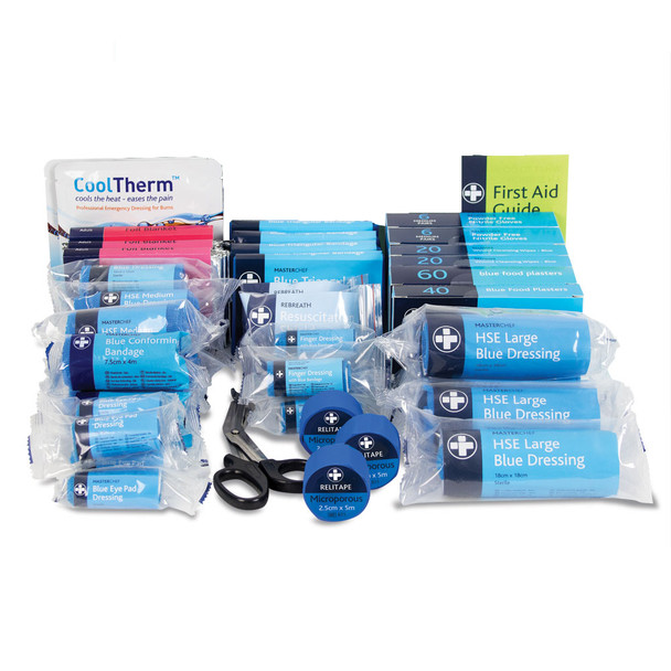 the contents of BS 8599-1 Large Catering First Aid Kit Refill