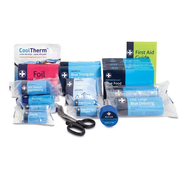 the contents of BS 8599-1 Small Catering First Aid Kit Refill